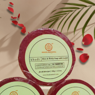 Rose & Honey Soap with Loofah (100g)