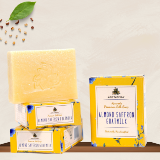 Almond Saffron Goatmilk Soap (100g)